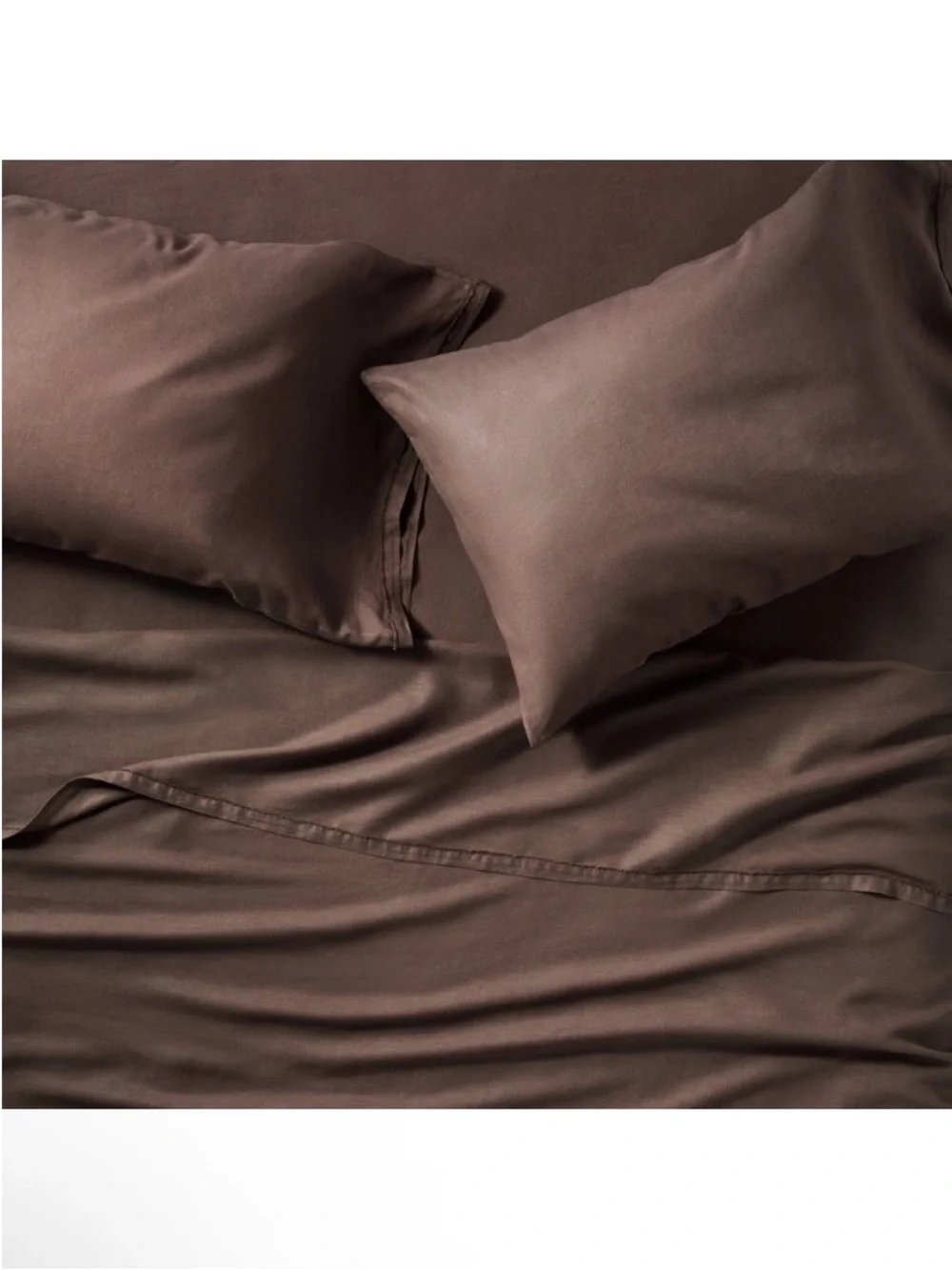 NWT California King 100% Linen Sheet Set Dark Fig - Casaluna